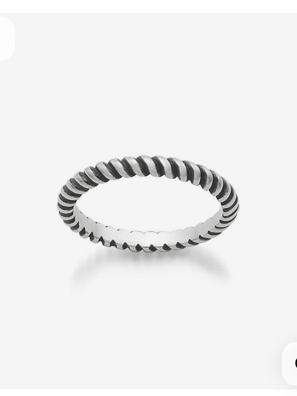 James Avery Retired Sterling Silver Small Twisted Wire Ring